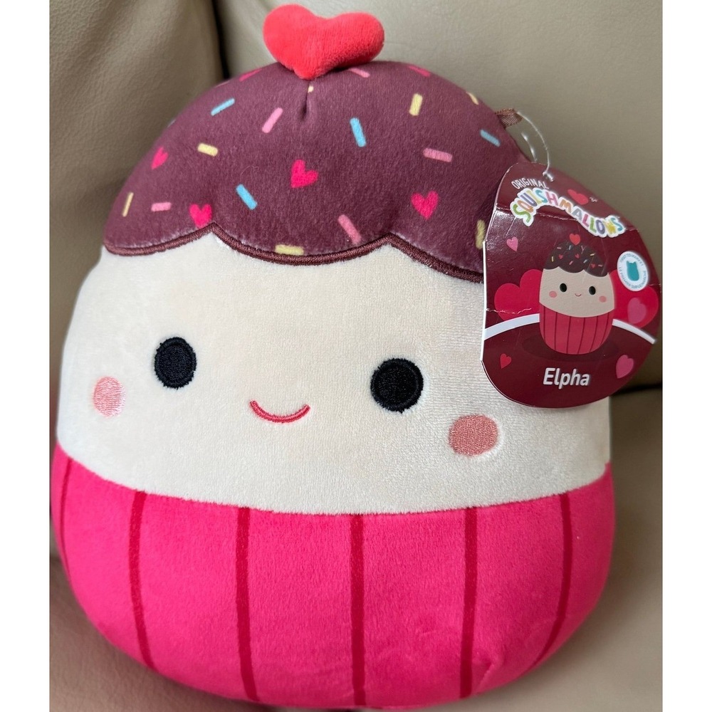 Squishmallows 8" Elpha the Cupcake Valentine's Day Plush New With Tags